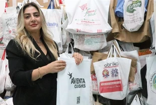 Kadın girişimci ürettiği bez çantaları Avrupa ve Orta Doğu'ya ihraç ediyor