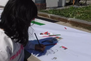 Kars ve Ağrı’da çocuklar Filistin için çizdi