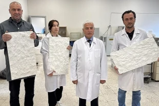 Mermer tozundan yeni buluş: Binaların dış cephesine hafif ve dayanıklı kaplama malzemesi