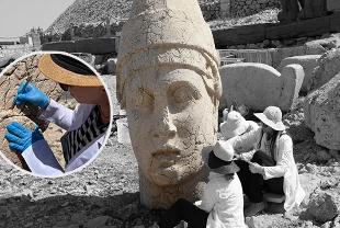 Nemrut'un zirvesinde restorasyon çalışması başladı! Nanoteknoloji kullanılacak