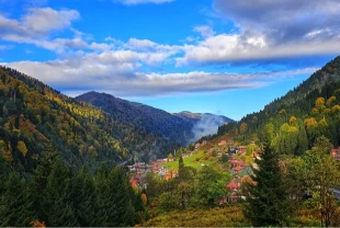 Rize'de Ayder Yaylası'nda sonbahar renkleri hakim oldu