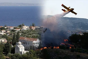 Sakız Adası'nda çıkan orman yangınlarında 122 bin dönüm alan yandı