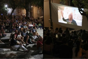 Siros Adası'nda, Filistin direnişini konu alan belgesel gösterimi yapıldı