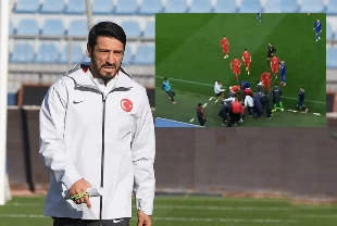 SON DAKİKA: Türkiye Milli Takımının hocası Egemen Korkmaz maç sırasında fenalaştı! Hastaneye kaldırıldı
