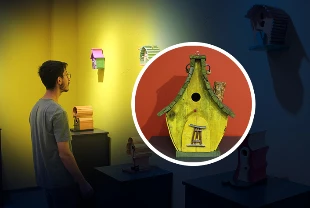 Tamamı geri dönüşüm malzemesinden yapıldı! Kuşlara yuva oluyorlar