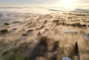 Tekirdağ'daki sis kartpostallık görüntüler oluşturdu