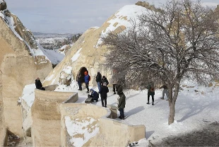 Yarıyıl tatili Kapadokya’da kış turizmini canlandırdı: Yerli ilgisi arttı