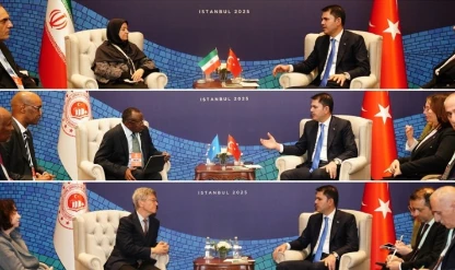 Bakan Kurum, Sıfır Atık Forumu kapsamında ikili görüşmelerde bulundu