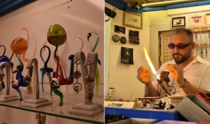 Eskişehirli sanatçı camı nefesiyle eşsiz sanat eserlerine dönüştürüyor