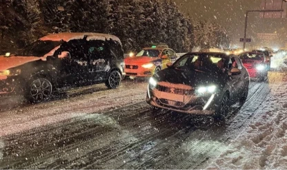 İstanbul’da 2026’nın ilk saatlerinde kar etkili oldu