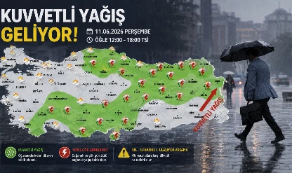 METEOROLOJİ AÇIKLADI: Kuvvetli yağış ve rüzgar geliyor! İşte o şehirler