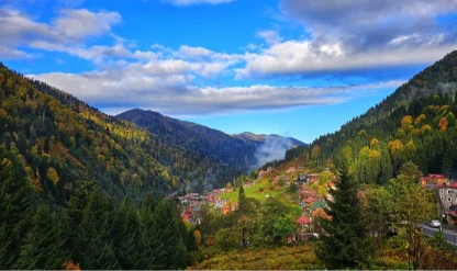 Rize'de Ayder Yaylası'nda sonbahar renkleri hakim oldu