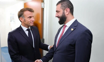 Şara ile Macron görüştü