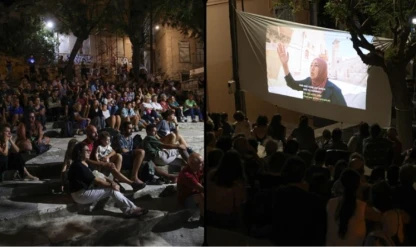 Siros Adası'nda, Filistin direnişini konu alan belgesel gösterimi yapıldı