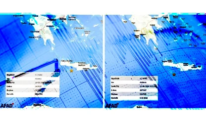 Akdeniz’de önce 4.7 sonra 5.3 büyüklüğünde deprem!