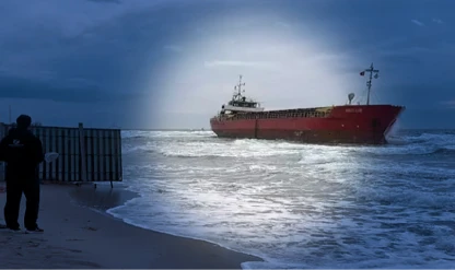 Tekirdağ’da karaya oturan kuru yük gemisi için kurtarma çalışmaları sürüyor