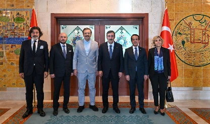 Hisarcıklıoğlu, Cumhurbaşkanı Yardımcısı Yılmaz ile bir araya geldi