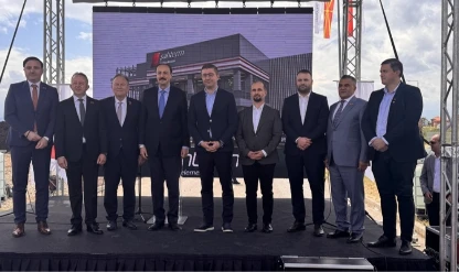 Türk iş insanının Kuzey Makedonya'da açacağı fabrikanın temeli atıldı