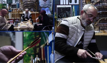 Türk tarihi merakıyla başladığı geleneksel ok yapımını gençlere öğretiyor