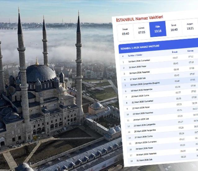 İstanbul Namaz Vakitleri 2026!