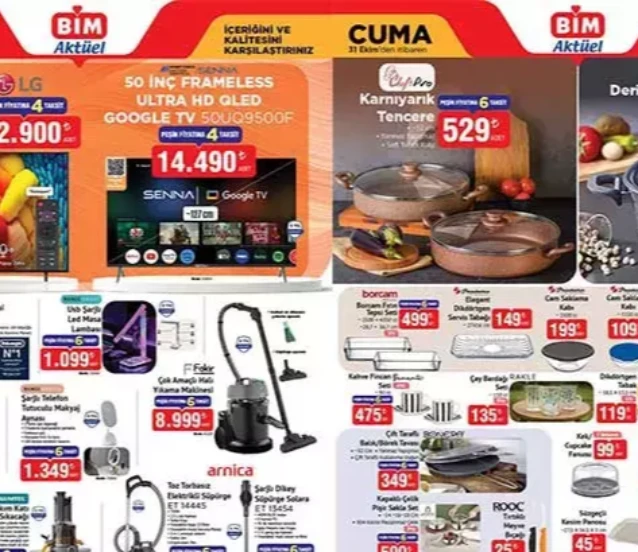 BİM KATALOĞU 31 EKİM AKTÜEL ÜRÜNLERİ| BİM’de bu hafta hangi ürünler var?