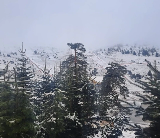 Bolu’nun yüksek kesimlerine mevsimin ilk karı düştü