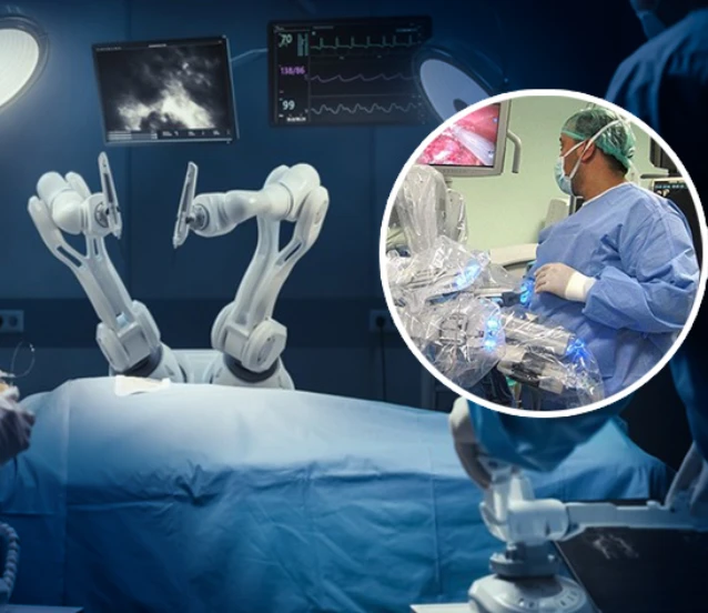 Doktor ekranda, robot kol ameliyatta