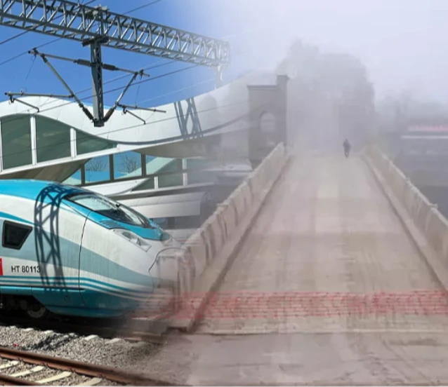 Edirne'de Tunca Köprüsü girişindeki hemzemin geçit kaldırılıyor