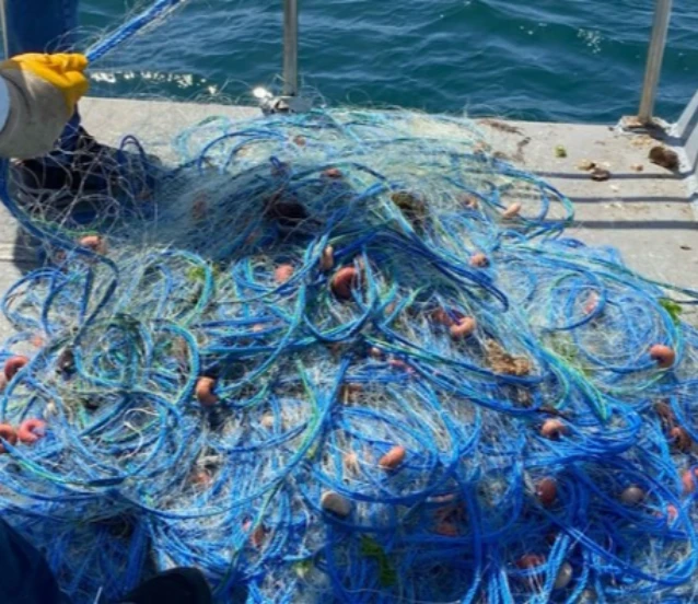 Kaçak ağlarla mücadele devam ediyor! Karadeniz'de 44 bin metre ağ toplandı