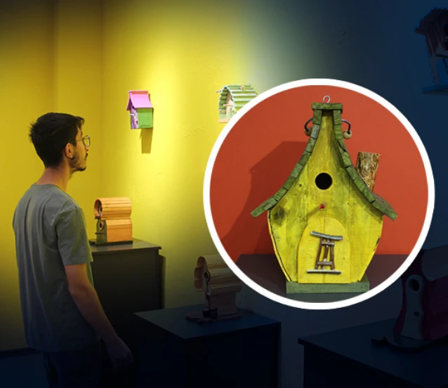 Tamamı geri dönüşüm malzemesinden yapıldı! Kuşlara yuva oluyorlar