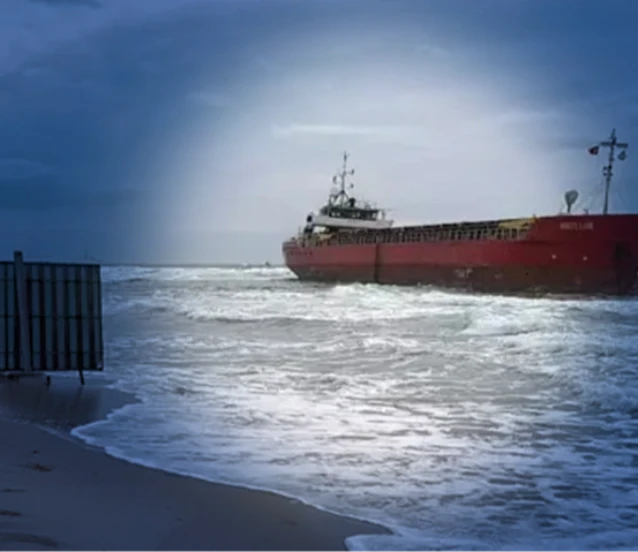 Tekirdağ’da karaya oturan kuru yük gemisi için kurtarma çalışmaları sürüyor