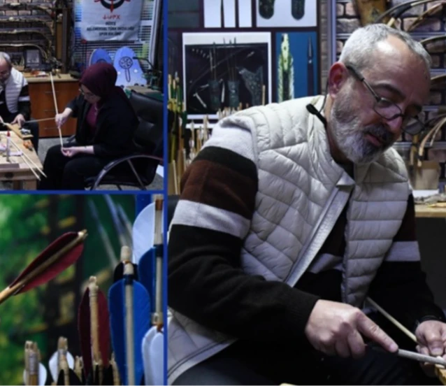 Türk tarihi merakıyla başladığı geleneksel ok yapımını gençlere öğretiyor