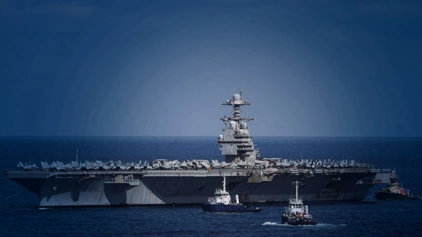 ABD'nin en büyük uçak gemisi Kızıldeniz'e ulaştı