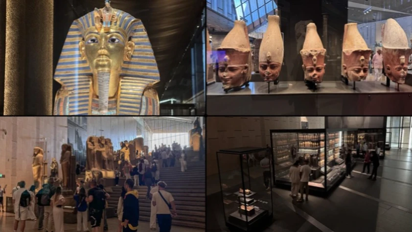 Antik çağa ışık tutan Büyük Mısır Müzesi ziyaretçi akınına uğruyor