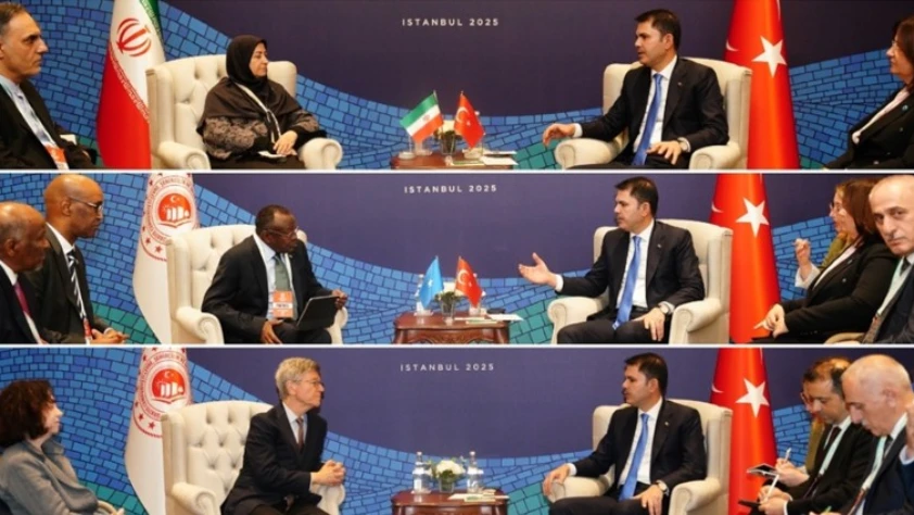 Bakan Kurum, Sıfır Atık Forumu kapsamında ikili görüşmelerde bulundu