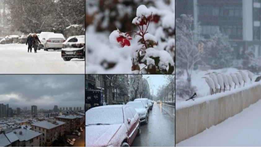 Bazı illerde kar etkili oluyor: Ankara’nın yüksek kesimleri beyaza büründü