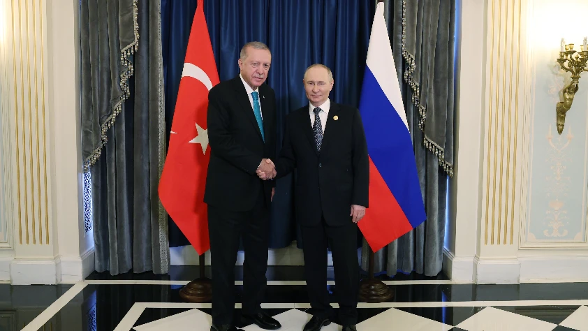 Çin'de yoğun diplomasi trafiği: Cumhurbaşkanı Erdoğan, Putin ile bir araya geldi