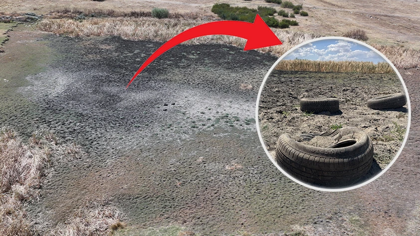 Edirne'deki Yağcılı Göleti sıcak havadan kurudu!