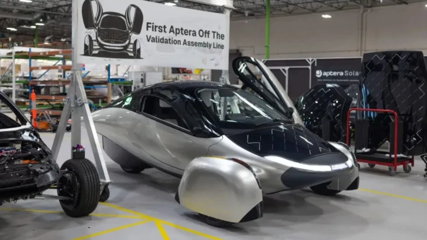 İlk güneş enerjili elektrikli araç üretim bandında