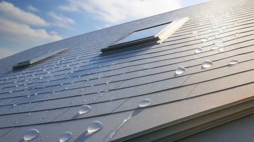 Isıyı yalıtırken su toplayan çatı kaplaması