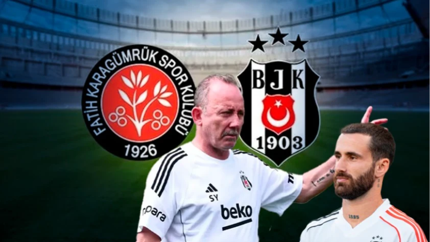 Karagümrük-Beşiktaş maçı ne zaman, saat kaçta? Sergen Yalçın sürpriz sistem: Rafa Silva oynayacak mı?