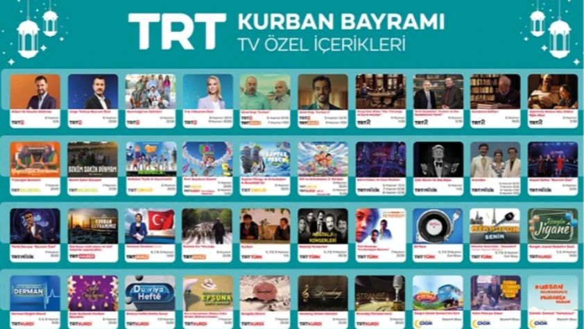 Kurban Bayramı'nda bayrama özel içerikler TRT'de!