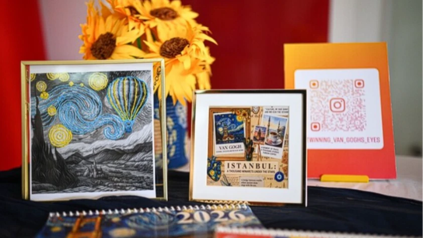 Lise öğrencileri Van Gogh'u "Türkiye ve Avrupa turu"na çıkardı