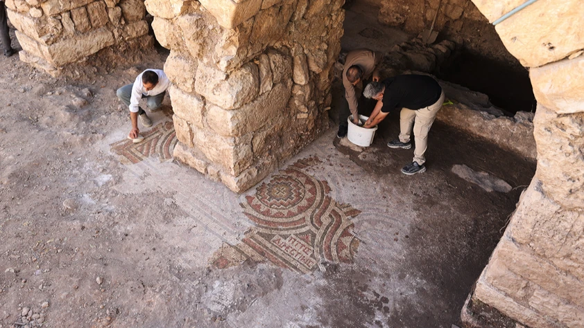 Mardin'de yaklaşık 1500 yıllık mozaik bulundu