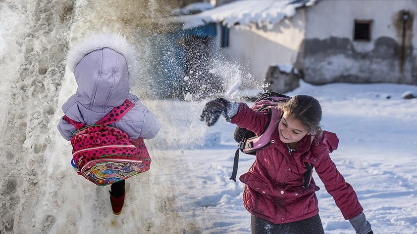 Okullar tatil mi? Yarıyıl tatilinin ardından iki kentte eğitime kar engeli