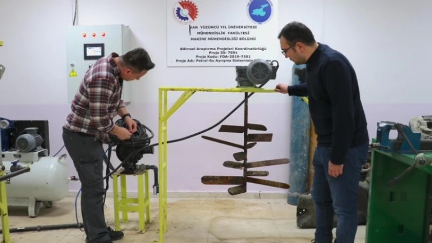 Petrol-su karışımını düşük enerjiyle ayrıştıran sistemin patenti alındı