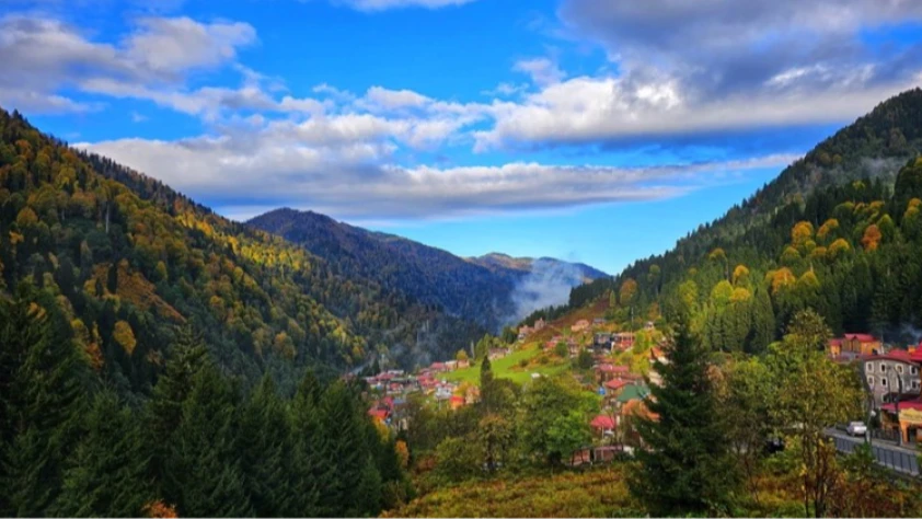 Rize'de Ayder Yaylası'nda sonbahar renkleri hakim oldu
