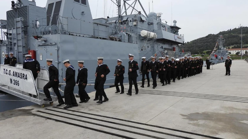 TCG Amasra mayın gemisi yeni görevine hazırlanıyor