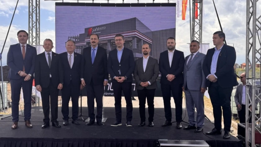 Türk iş insanının Kuzey Makedonya'da açacağı fabrikanın temeli atıldı
