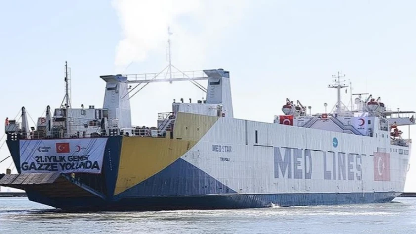 Türk Kızılay’ın 21. İyilik Gemisi Gazze için Mısır’a ulaştı: 3 bin 300 ton insani yardım
